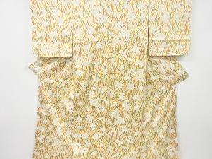 リサイクル　草花模様小紋着物